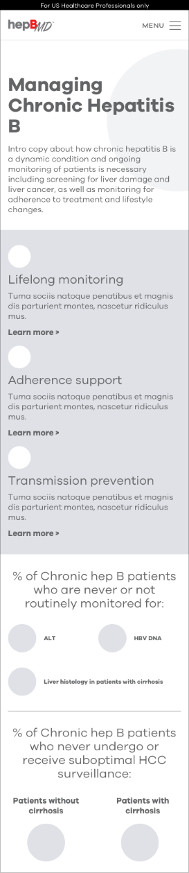 Wireframe of HepBMD mobile site